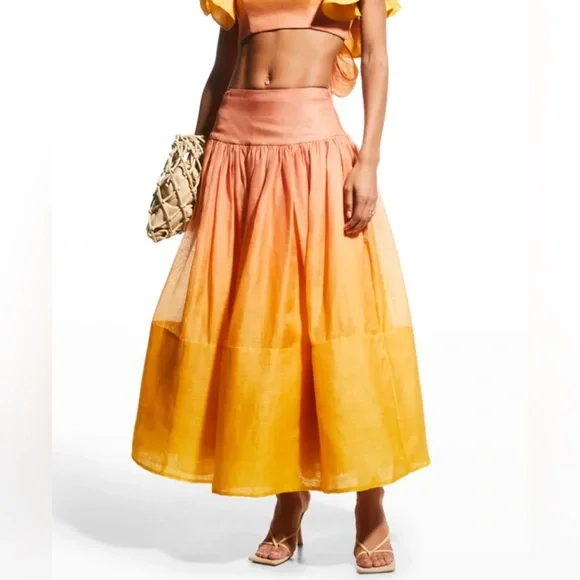 Zimmermann | Skirts | Zimmermann Postcard Ombre Orange Skirt